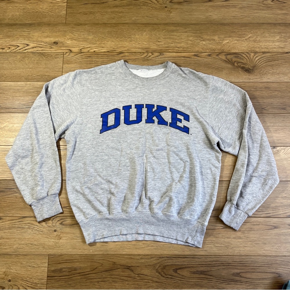 Vintage Duke University Pullover Sweater Champion Reverse Weave Size Medium 80’s